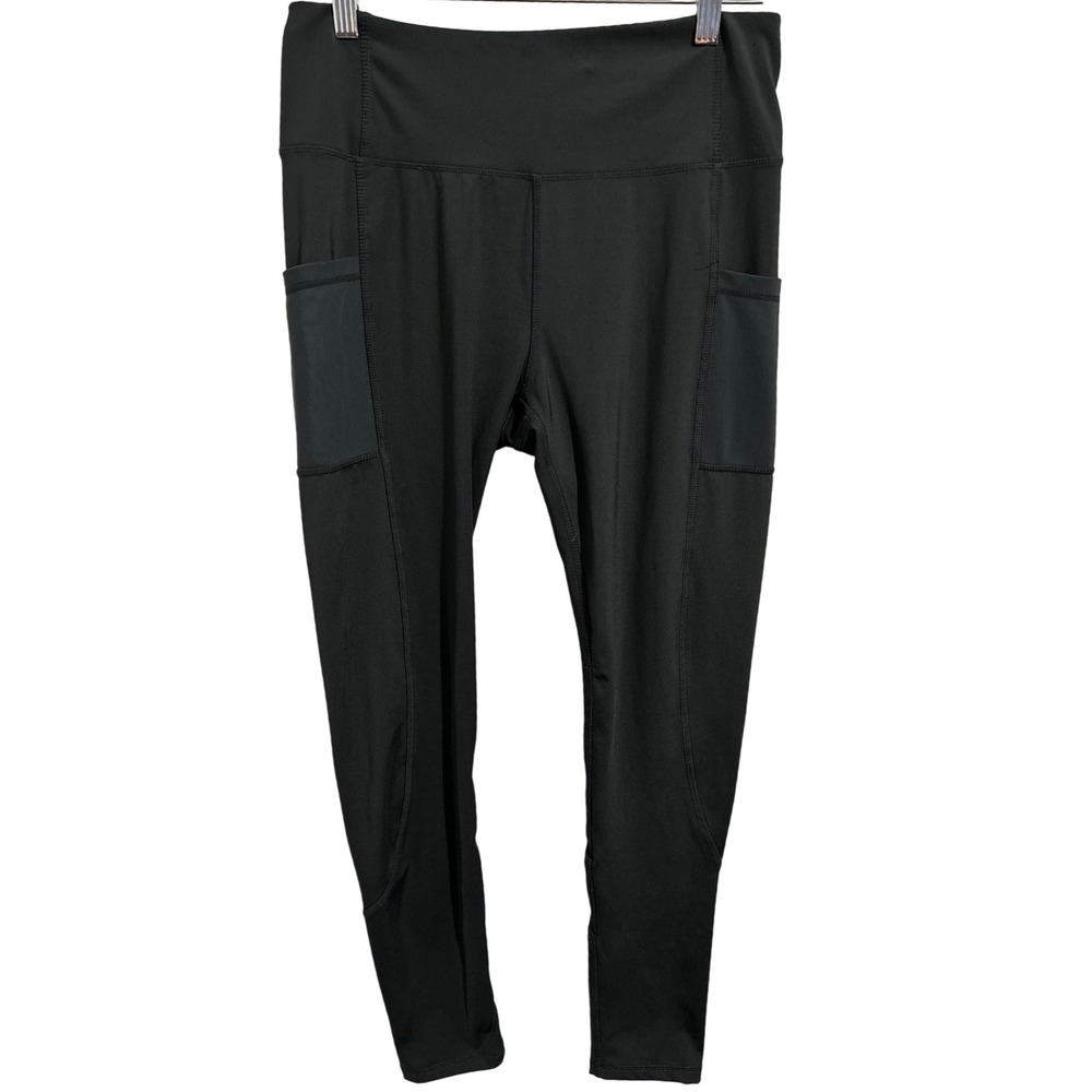 Active R. Sofia Dark Gray Leggings Side Pockets Women's Size Large